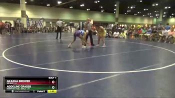 140 lbs Round 1 (6 Team) - Addeline Graser, Nebraska Hula Girls vs Aileana Brewer, SD Heat