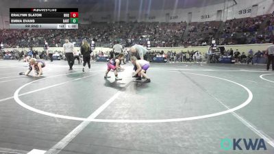 100 lbs Rr Rnd 1 - Eralynn Slaton, Bristow Elementary Wrestling Club vs Emma Evans, Bartlesville Wrestling Club