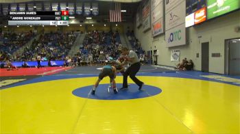 149 lbs Champ. Round 2 - Andre Gonzales, Cal Poly vs Benjamin James, Unattached