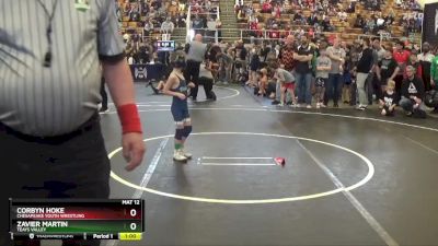 50 lbs Champ. Round 1 - Corbyn Hoke, Chesapeake Youth Wrestling vs Zavier Martin, Teays Valley