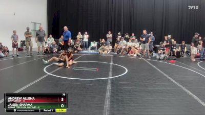 76 lbs Round 6 (8 Team) - Andrew Allena, Dirty Jersey vs Jaisen Sharma, Junior Terps USA Allstars