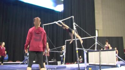 Ivana Hong Sticks Bar Dismount, Training 2015 NCAAs
