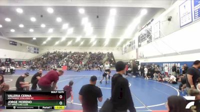 71 lbs Semifinal - Jorge Moreno, 951 Wrestling Club vs Valeria Cerna, Southwest Stallions WC