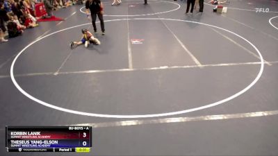 Round 1 - Korbin Lanik, Summit Wrestling Academy vs Theseus Yang-Elson, Summit Wrestling Academy