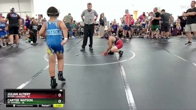 96 lbs Round 3 (4 Team) - Julian Altiery, PA East Lightning vs Carter Watson, NY Hammers