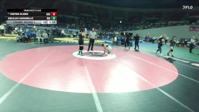 4A/3A/2A/1A Girls 155 Champ. Round 1 - Kisten Elbek, Sisters Girls vs Delilah Jaramillo, Rogue River Girls