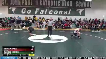 182 lbs Round 3 - Russell Richards, New Hope HS vs Andrew Gates, Deshler