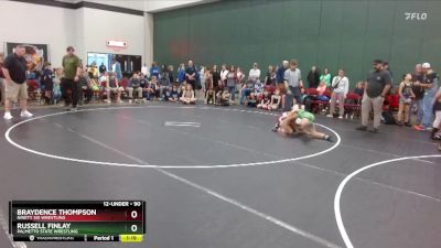 90 lbs Quarterfinal - Russell Finlay, Palmetto State Wrestling vs Braydence Thompson, Ninety Six Wrestling