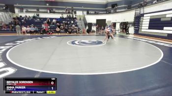 125 lbs Round 2 (4 Team) - Brynlee Sorensen, Utah 1 vs Emma Parker, Utah 2