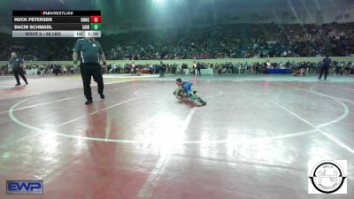 96 lbs Round Of 64 - Huck Petersen, Duncan Middle School vs Dacin Schmadl, Saint's Wrestling Club