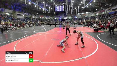 75 lbs Consi Of 8 #1 - Teague Fetzer, Platte Valley Middle School vs Anthony Gilbert, Bear Cave