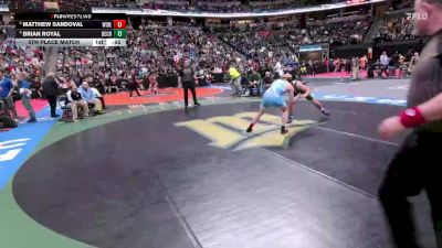 175-4A 5th Place Match - Brian Royal, Bear Creek vs Matthew Sandoval, Widefield