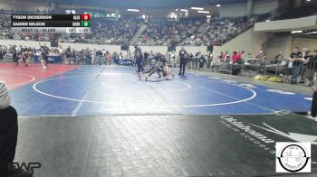 92 lbs Round Of 16 - Tyson Dickerson, Blue Devil Wrestling vs Zaiden Wilson, Hurricane Wrestling Academy