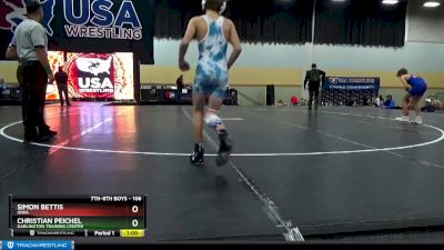 106 lbs Cons. Round 2 - Christian Peichel, Garlington Training Center vs Simon Bettis, Iowa