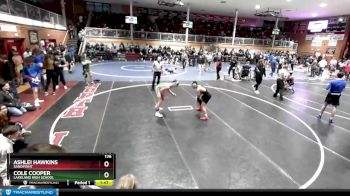 126 lbs Cons. Round 2 - Cole Cooper, Lakeland High School vs Ashlei Hawkins, Sandpoint