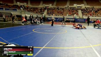 D4-138 lbs Quarterfinal - Jose Pena, St. Johns vs Zeke Crowley, Benson