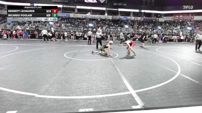 108 lbs Quarterfinal - Bennett Leonards, Rayne Wrestling Club vs Ricardo Poolaw, New Mexico Bad Boyz
