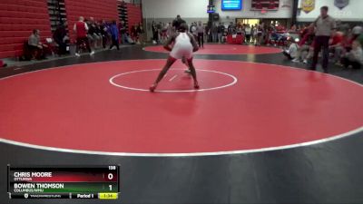 138 lbs Quarterfinal - Chris Moore, Ottumwa vs Bowen Thomson, Columbus/WMU