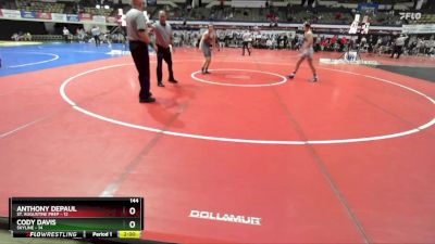 144 lbs Quarters & Wb (16 Team) - Cody Davis, Skyline vs Anthony DePaul, St. Augustine Prep