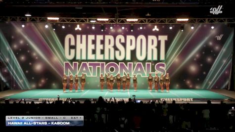 Hawaii All Stars - Kaboom [2026 L2 Junior - Small - C Day 1] 2026 CHEERSPORT National All Star Cheerleading Championship