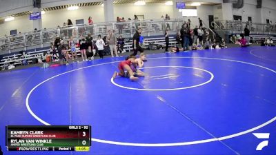 92 lbs Round 5 - Rylan Van Winkle, Amped Wrestling Club vs Kamryn Clark, El Paso Supers Wrestling Club