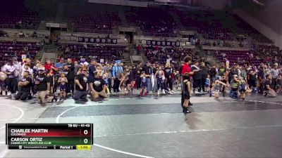 41-43 lbs Round 1 - Carson Ortiz, Canon City Wrestling Club vs Charlee Martin, Colorado