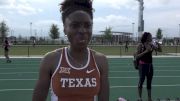 Courtney Okolo after beating Sanya Richards-Ross