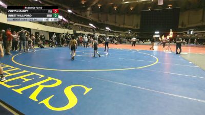 3-5 64 5th Place Match - Colton Gantt, Poquoson Athletic Association vs Rhett Williford, Hanover Hawkeye Youth Wrestlin