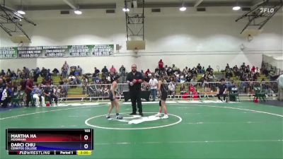 103 lbs Cons. Round 2 - Darci Chiu, Cerritos College vs Martha Ha, Moorpark