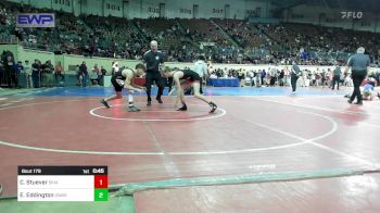 118 lbs Consi Of 16 #1 - Camden Stuever, Skiatook Bulldog Wrestling vs Eli Eddington, Owasso Junior High