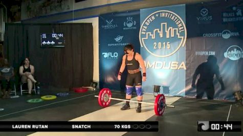 Lauren Rutan Snatch 70 Kgs