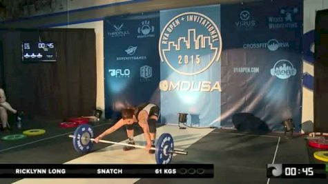 Ricklynn Long Snatch 61 Kgs