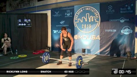 Ricklynn Long Snatch 63 Kgs