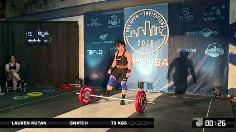 Lauren Rutan Snatch 73 Kgs
