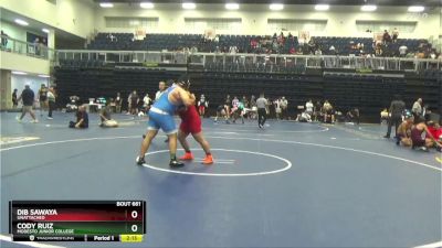 285 lbs 1st Place Match - Cody Ruiz, Modesto Junior College vs Dib Sawaya, Unattached