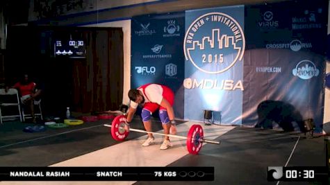 Nandalal Rasiah Snatch 75 Kgs