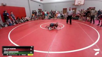 90 lbs Round 3 (6 Team) - Nolan Martin, WAR vs Drew Brinkmeier, Spartan Mat Club