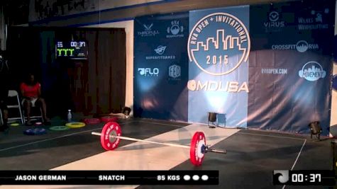 Jason German Snatch 85 Kgs