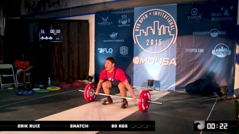 Erik Ruiz Snatch 80 Kgs