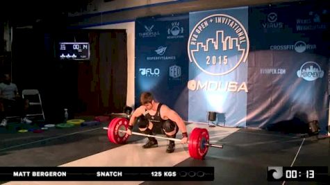 RVA Men's Invitational Matt Bergeron Snatch 125 Kgs