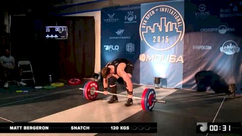 RVA Men's Invitational Matt Bergeron Snatch 120 Kgs
