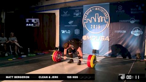 RVA Men's Invitational Matt Bergeron CJ 155 Kgs