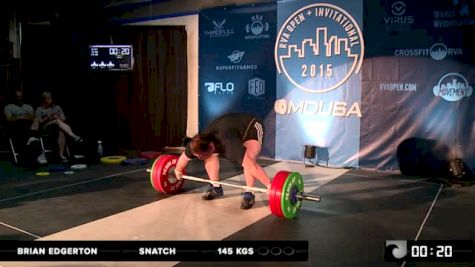 RVA Men's Invitational Brian Edgerton Snatch 145 Kgs
