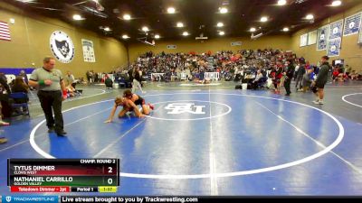 145 lbs Champ. Round 2 - Tytus Dimmer, Clovis West vs Nathaniel Carrillo, Golden Valley