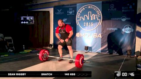 RVA Men's Invitational Sean Rigsby Snatch 140 Kgs