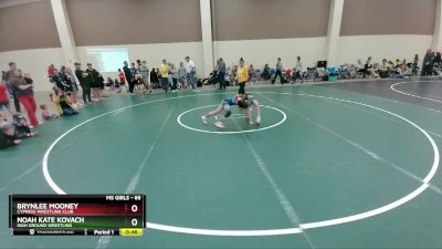 85 lbs Round 2 - Brynlee Mooney, Cypress Wrestling Club vs Noah Kate Kovach, High Ground Wrestling