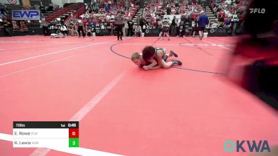 70 lbs Rr Rnd 2 - Easton Rowe, Ponca City Wildcat Wrestling vs Kam Lewis, Team Nomad