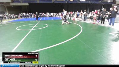 62 lbs Quarterfinal - Braelyn Humphrey, Blaine Barracudas Wrestling Club vs Isley Ware, Twin City Wrestling Club