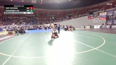 5A Boys 132 lbs Semifinal - Joey Hutchins, Crater Boys vs Alexander V Ho, Parkrose Boys