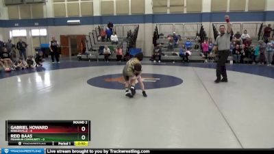49 lbs Round 2 (4 Team) - Gabriel Howard, Noblesville vs REID BAAS, Franklin Community